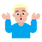 Man Shrugging- Medium-Light Skin Tone emoji on Microsoft